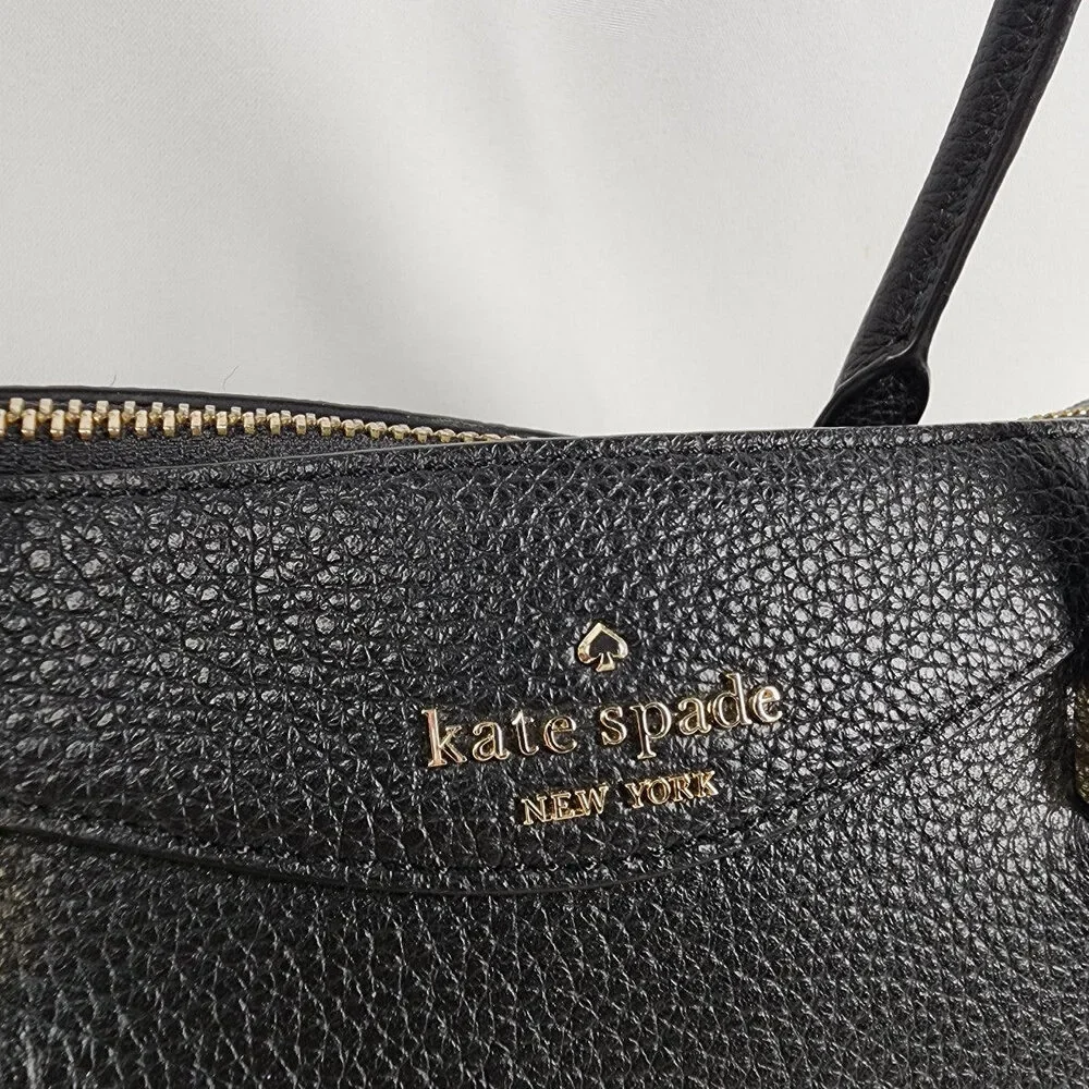 Kate Spade New York Pebbled Leather Black Mimi Satchel - Picture 2 of 9